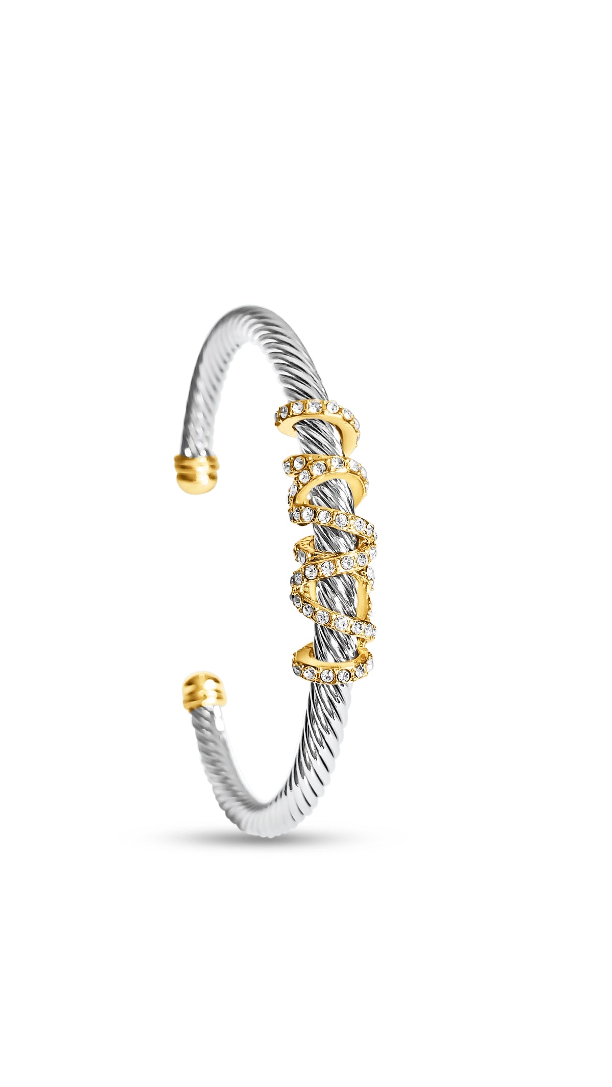 Wrap Around Crystal Bangle