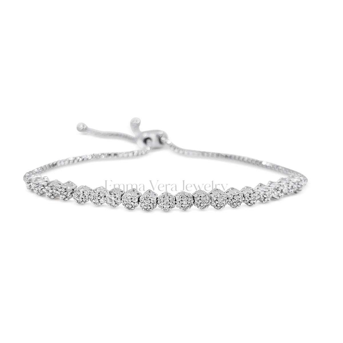 Slider Silver Gold Crystal Tennis Bracelet - view 3