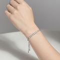 Slider Silver Gold Crystal Tennis Bracelet - view 4
