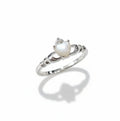 Sterling Silver Natural Mother of Pearl Claddagh Ring