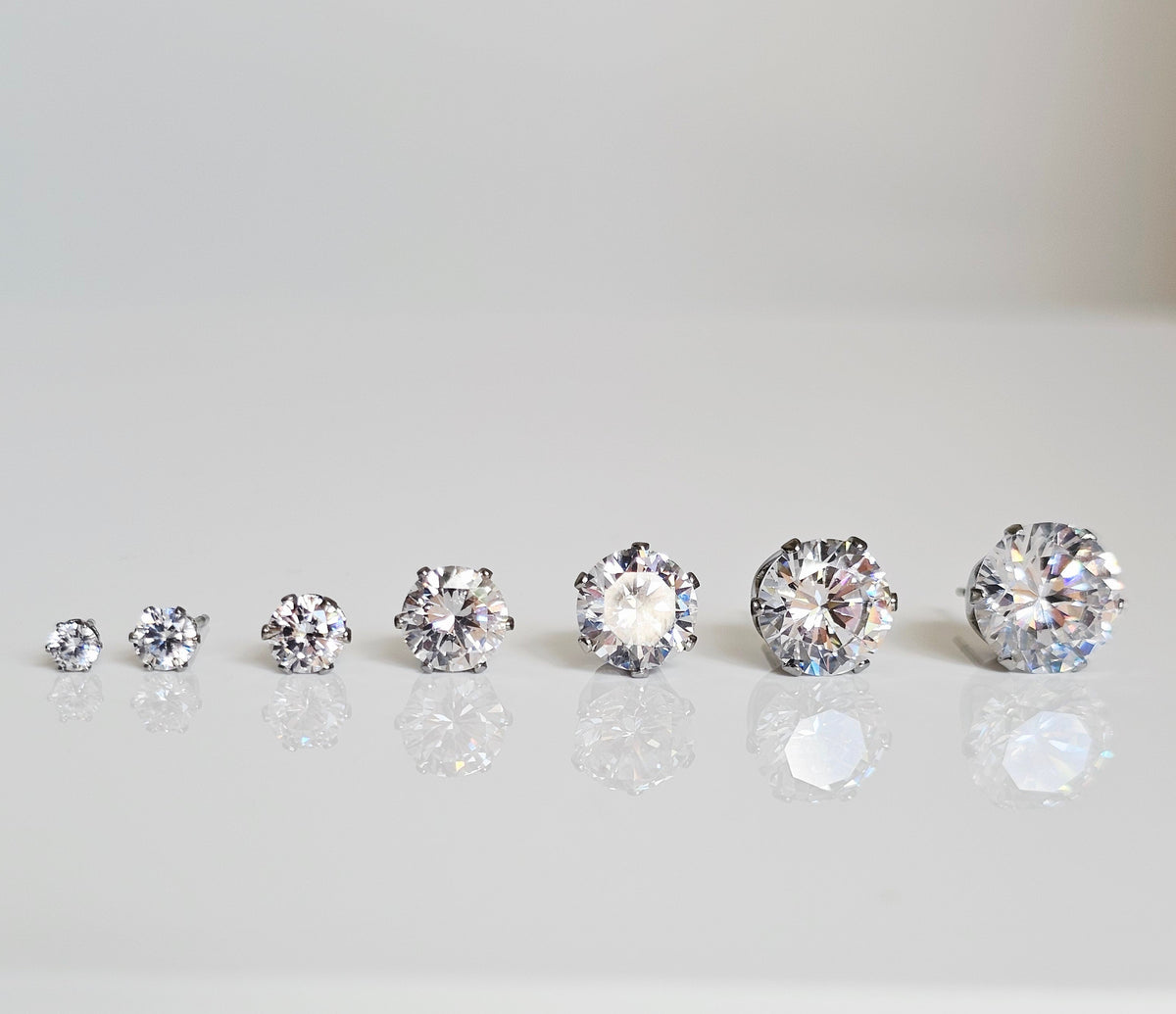 Stainless Steel Hypoallergenic Stud Earrings - view 7