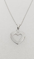 Blue Opal Sterling Silver Heart Necklace - view 5