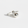 Sterling Silver Bold Sphere Geometric Ring