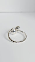 Sterling Silver Bold Sphere Geometric Ring - view 6