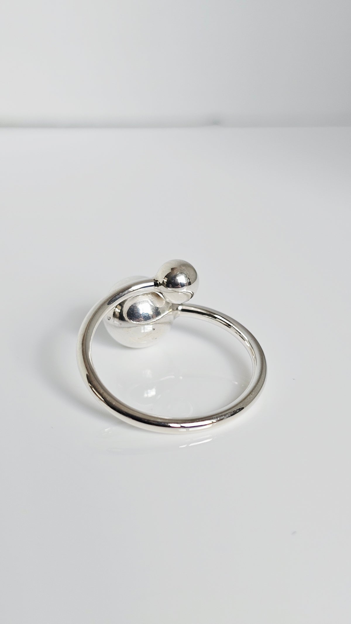 Sterling Silver Bold Sphere Geometric Ring - view 6