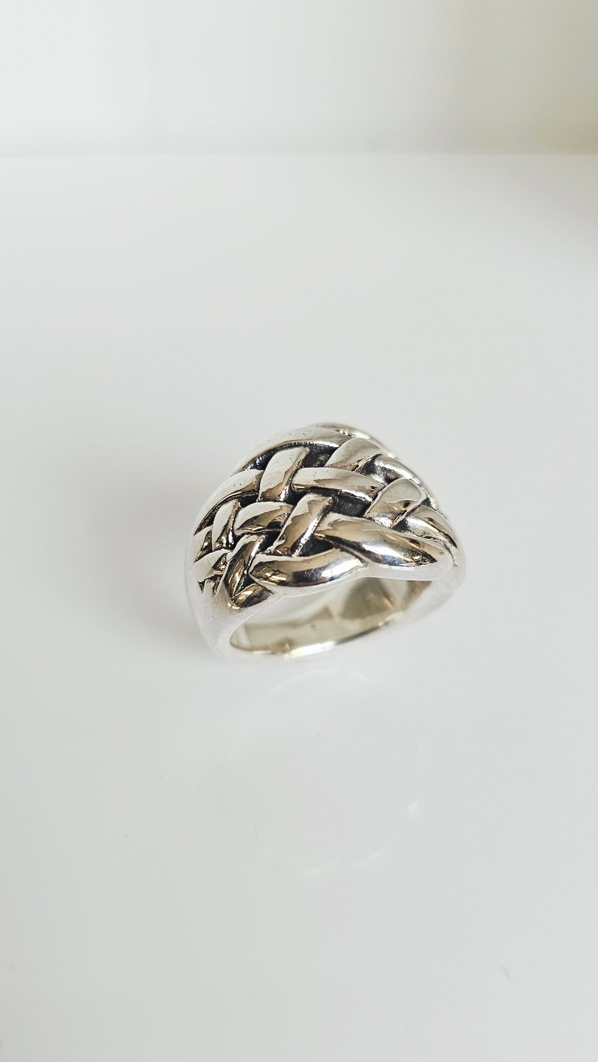 Sterling Silver Electroform Dome Wide Chunky Ring - view 8