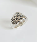 Sterling Silver Electroform Dome Wide Chunky Ring