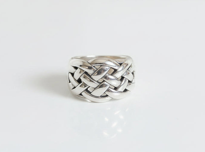 Sterling Silver Electroform Dome Wide Chunky Ring