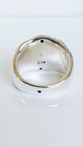 Sterling Silver Electroform Dome Wide Chunky Ring - view 4