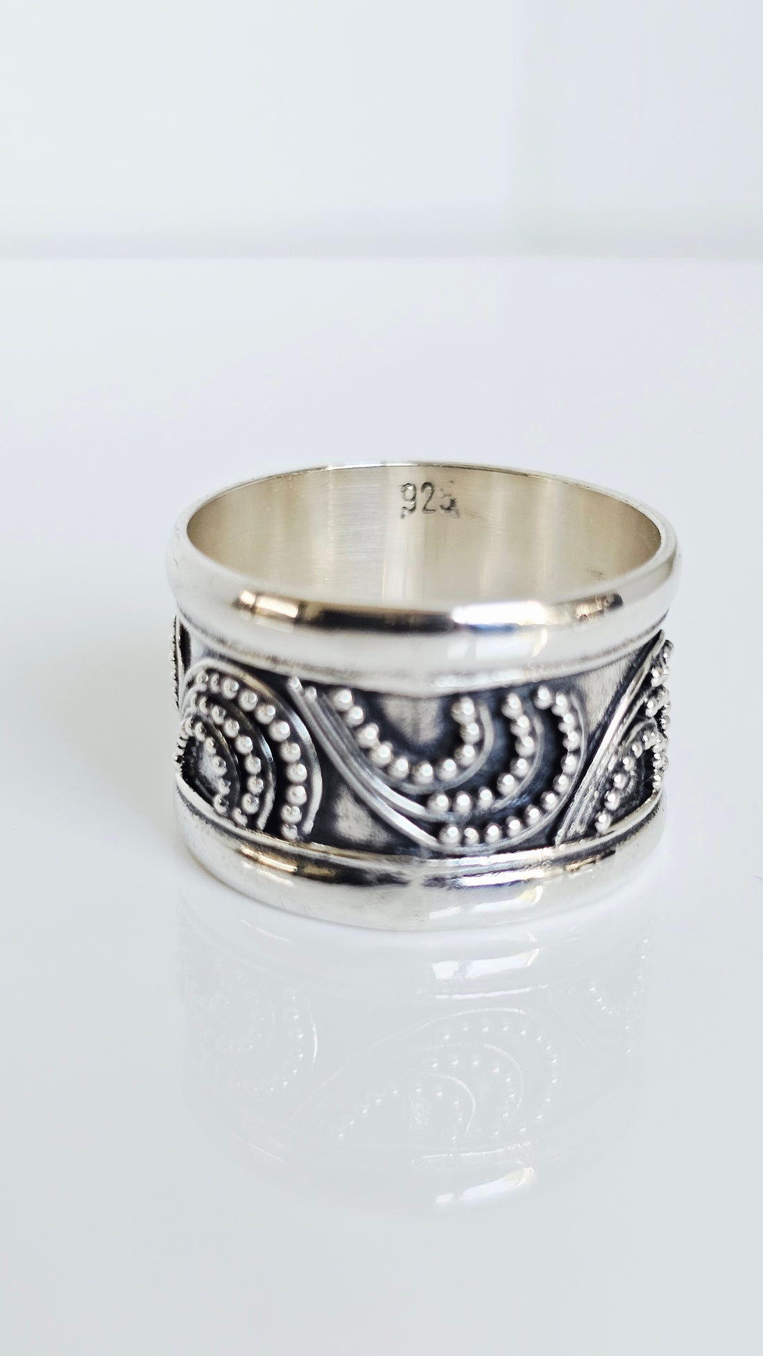 Sterling Silver 925 Unisex Bali Ring - view 6