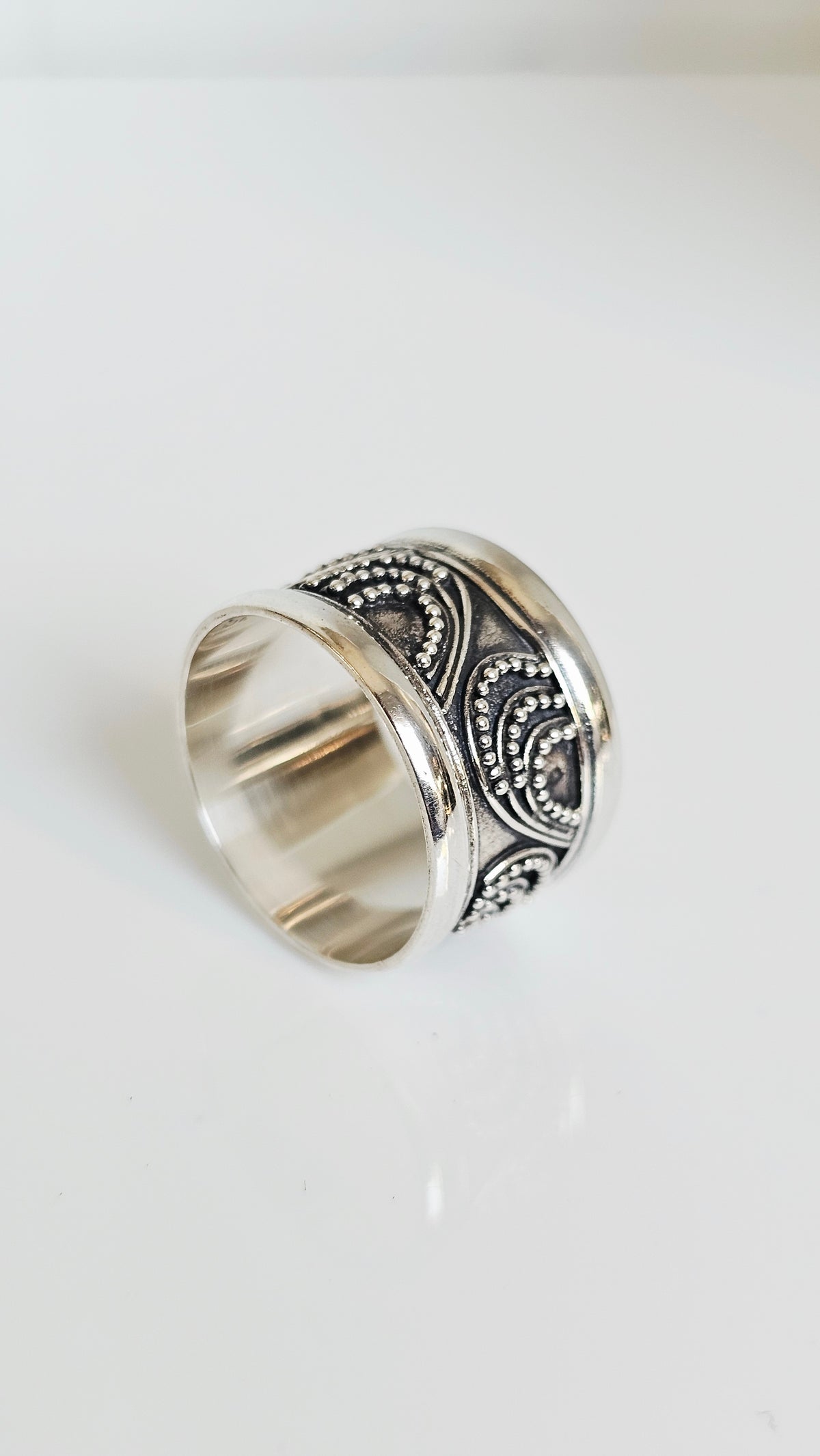 Sterling Silver 925 Unisex Bali Ring - view 3
