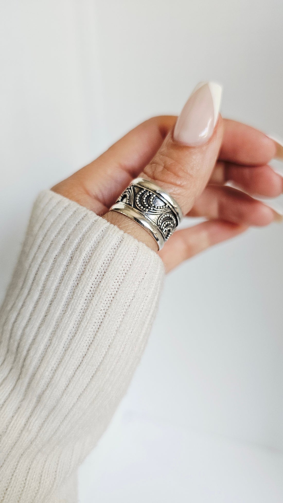 Sterling Silver 925 Unisex Bali Ring - view 6