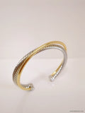 Two Tone Double Cable Bangle - view 4