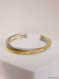 Two Tone Double Cable Bangle - view 3