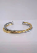 Two Tone Double Cable Bangle - view 8