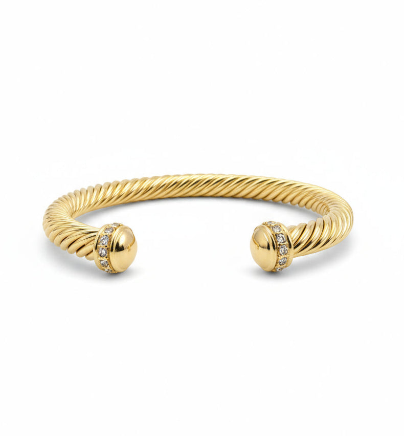 Gold Large Statement Bangle Bracelet