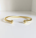 Gold Pearl Bangle Bracelet