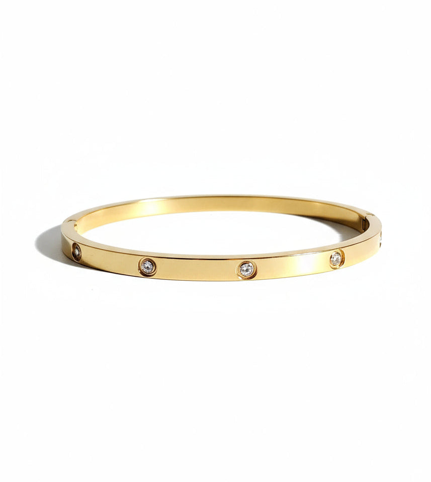 Statement Gold Bangle Bracelet