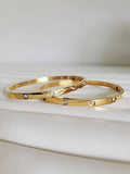 Statement Gold Bangle Bracelet - view 6