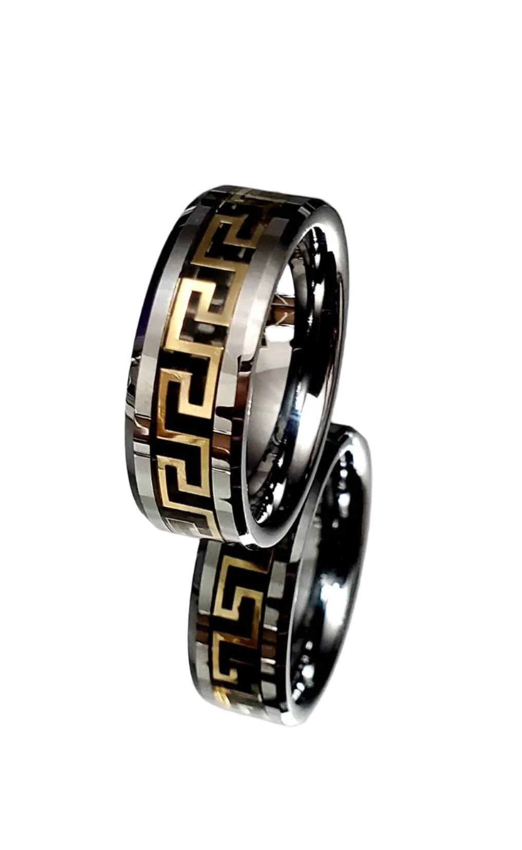 Gold Silver Band, Tungsten Men's Ring