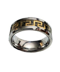 Gold Silver Band, Tungsten Men's Ring - view 3