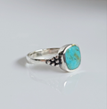Sterling Silver Genuine Turquoise Bohemian Ring - view 6