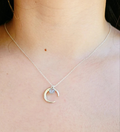 Sterling Silver Natural Moonstone Moon Chain Necklace - view 5