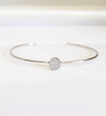 Dainty Silver Open Thin Bracelet - view 5