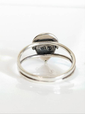 Sterling Silver Turquoise Beaded Crescent Moon Ring - view 10