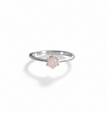 Sterling Silver Natural Pink Mother of Pearl Ring