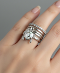 Sterling Silver White Opal Sea Turtle Ring - view 4