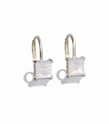 Sterling Silver 925 Mother of Pearl Dangling Earrings