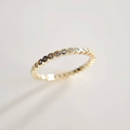 Sterling Silver Dainty Eternity Gold Plated Ring - view 8