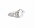Sterling Silver Mother of Pearl Halo Ring