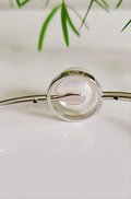 Sterling Silver 925 Halo Fresh Water Pearl Bangle Bracelet - view 6