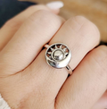 Sterling Silver Sun Eclipse Moon Ring - view 4