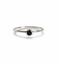 Dainty Black Onyx Sterling Silver Ring