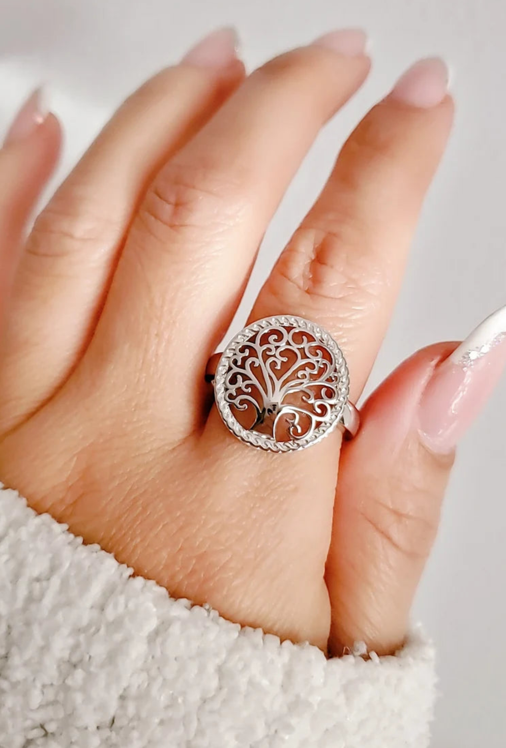 Sterling Silver Tree of Life Ring - view 5