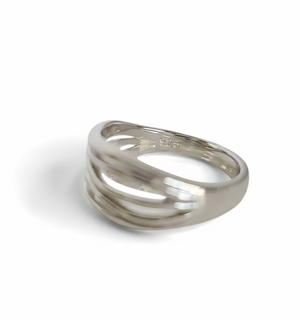 Sterling Silver Woven Band Ring - view 5