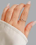 Sterling Silver Dainty Open Circle Ring - view 2
