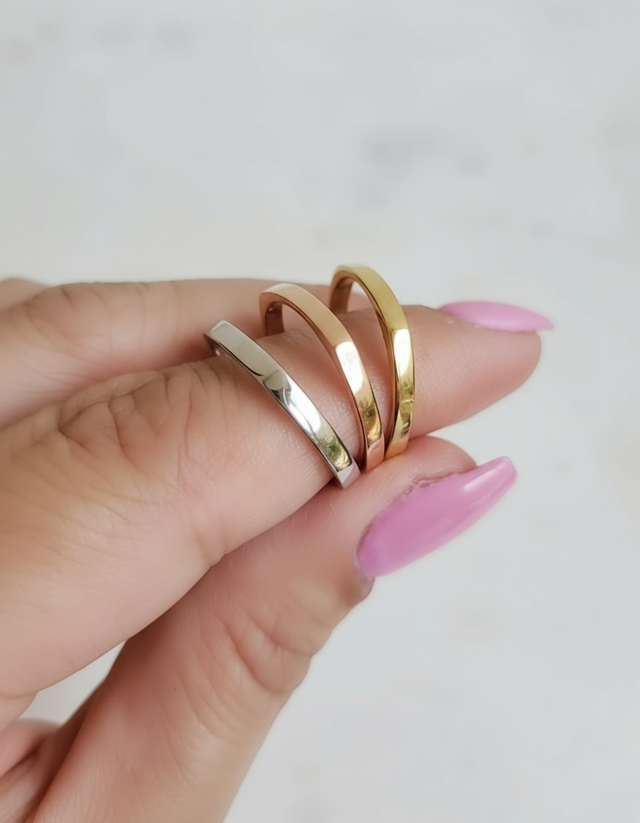 Sterling Silver 925, Gold, Rose Gold Ring - view 4