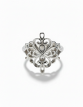 Sterling Silver Filigree Statement Ring - view 4