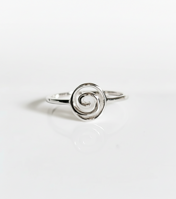 Sterling Silver Dainty Spiral Swirl Ring