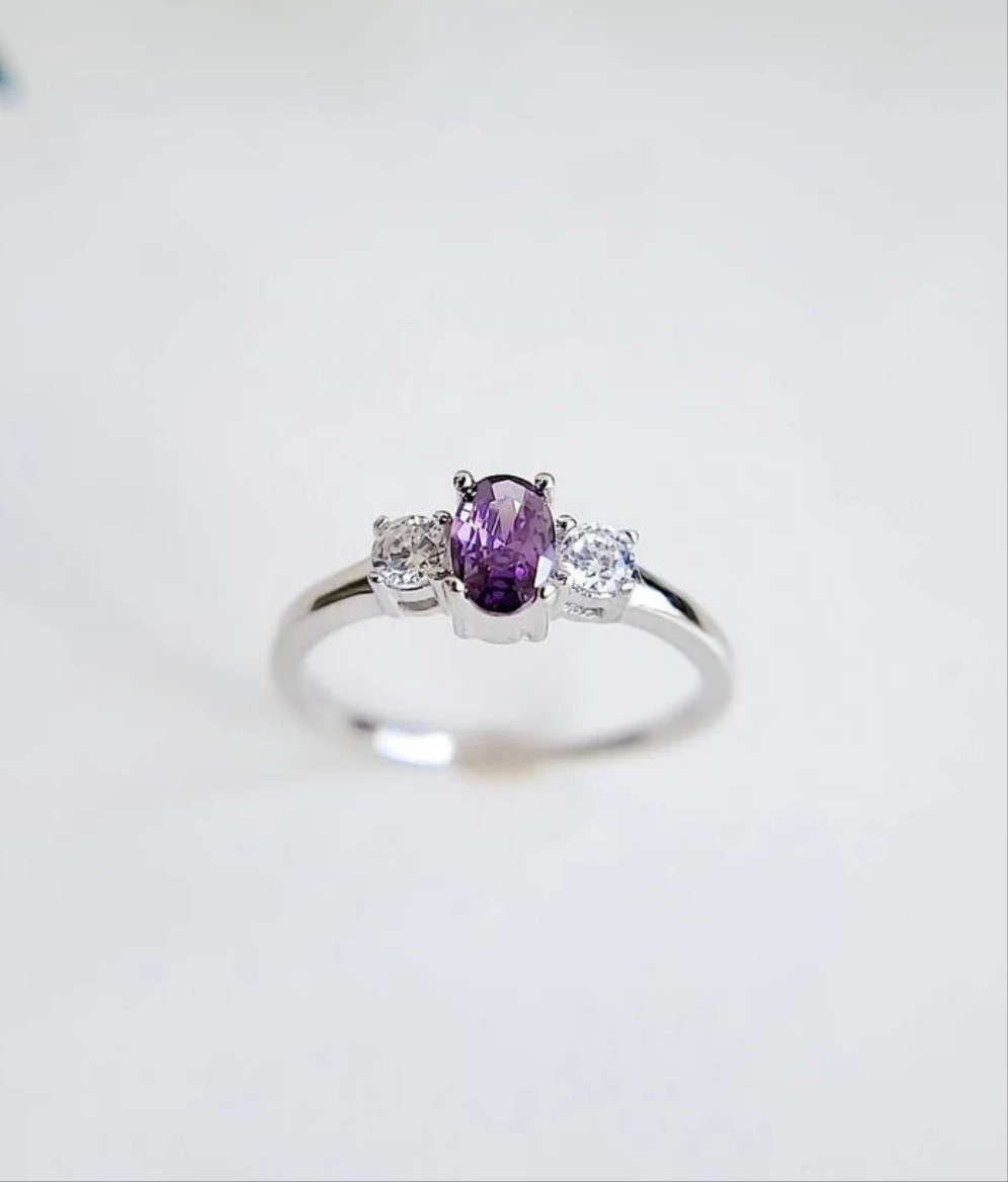 Sterling Silver 925 Amethyst Ring - view 5