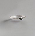 Dainty Black Onyx Sterling Silver Ring - view 3