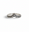 Sterling Silver Bali V Beaded Chevron Ring - view 3