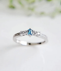 Sterling Silver Genuine Aquamarine Ring - view 4