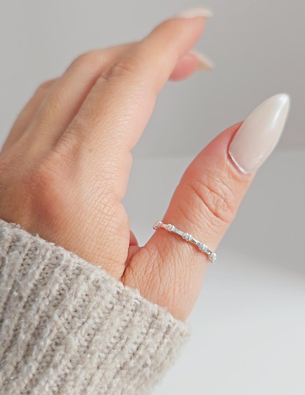 Sterling Silver Simple Dainty Ring - view 4