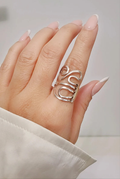 Sterling Silver 925 Swirl Shield Ring - view 7