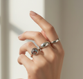Sterling Silver Amulet Eye of Horus Ring - view 6
